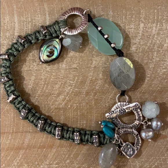 🌟SILPADA B2314 Woven Cord & Mixed Stone Bracelet - Picture 4 of 8